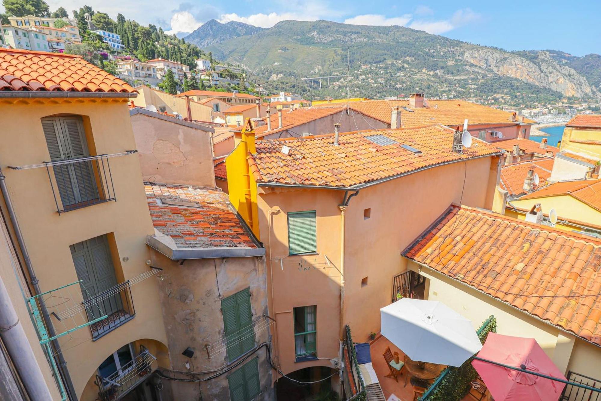 'La Belle Vue Mer' Cozy Appartement, Centre, Plage Menton Exteriör bild