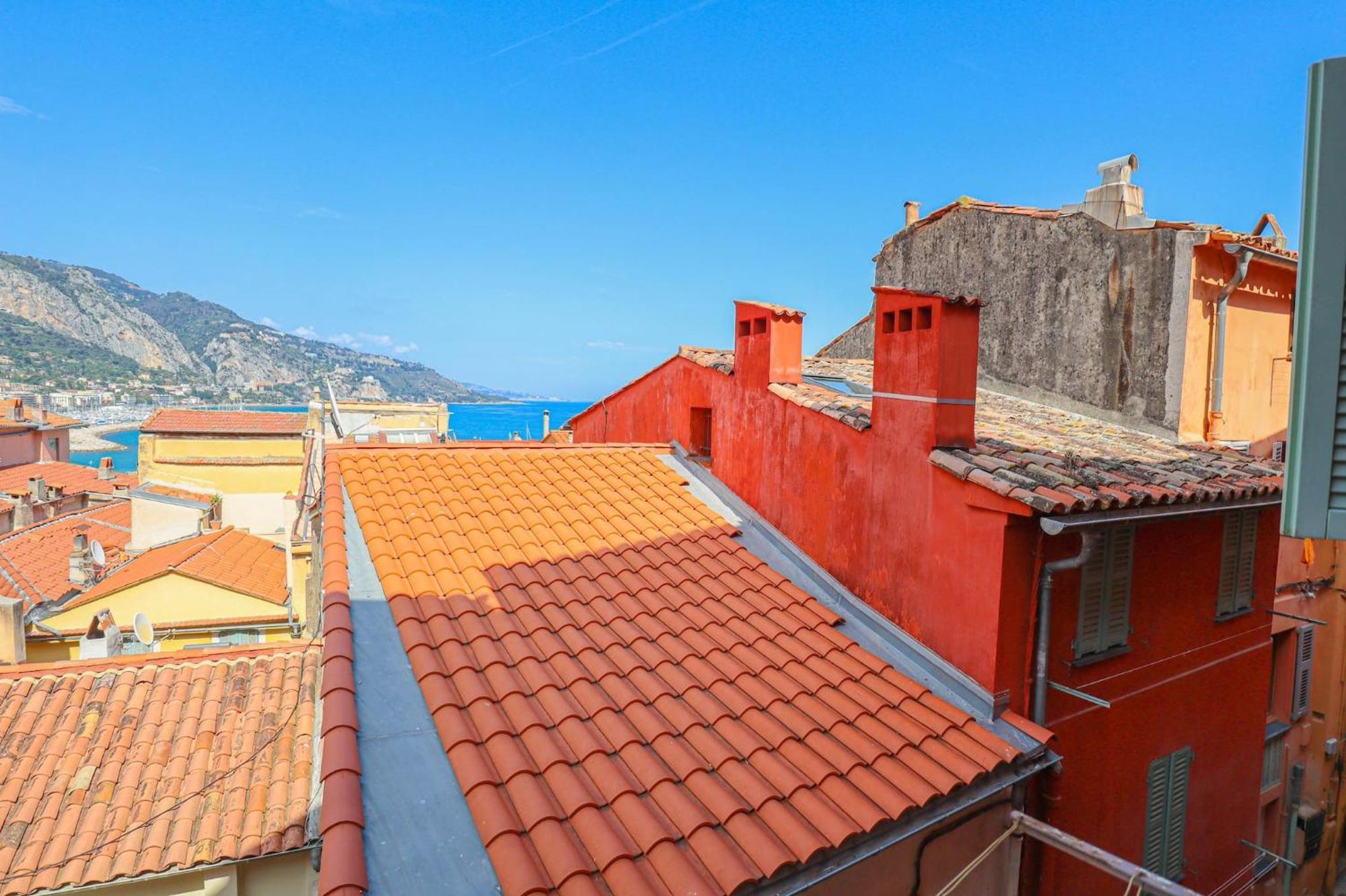 'La Belle Vue Mer' Cozy Appartement, Centre, Plage Menton Exteriör bild