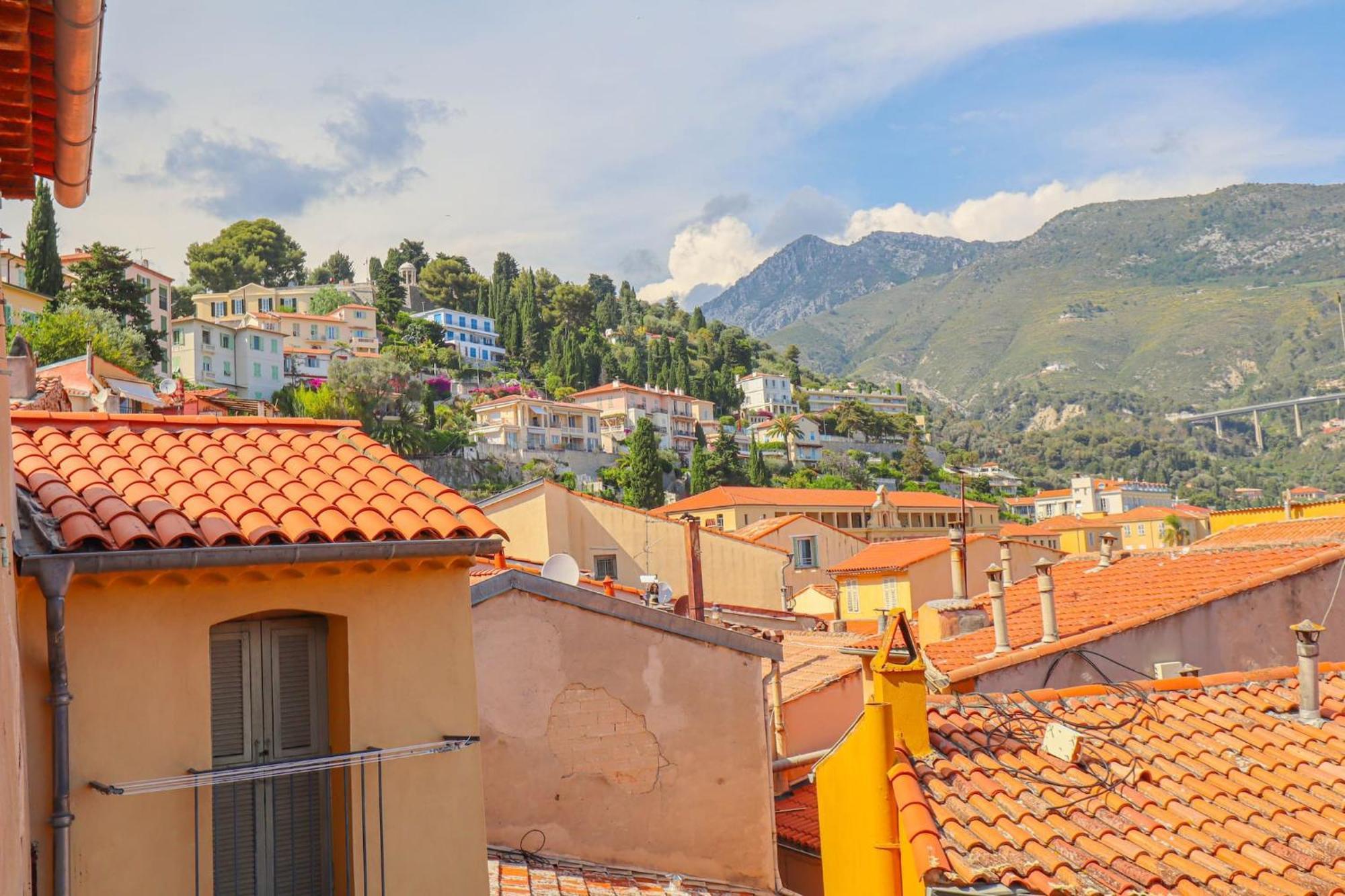'La Belle Vue Mer' Cozy Appartement, Centre, Plage Menton Exteriör bild
