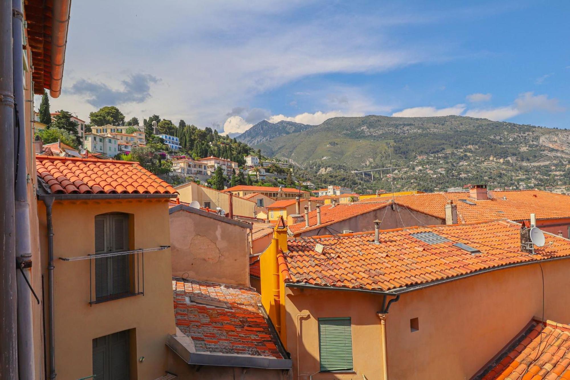 'La Belle Vue Mer' Cozy Appartement, Centre, Plage Menton Exteriör bild